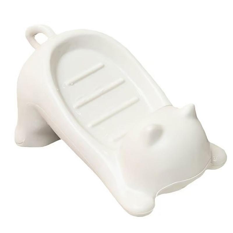 

Милая мыльница в форме кошки, мультяшная мыльница с животным, дренажная коробка для хранения, инструменты и принадлежности для ванной комнаты, украшение для дома