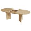 Extendable Dining Table 120/160 * 80 Cm, Suitable for 4–6 People, Rounded Corners, Thickened Tabletop, Simple Style, Oak Color(old sku:N634D0003E)