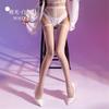 Collant modellanti da donna sexy a fascia sottile, lucidi come l'olio, 8D 912 Punti, velati, trasparenti, con lati traforati