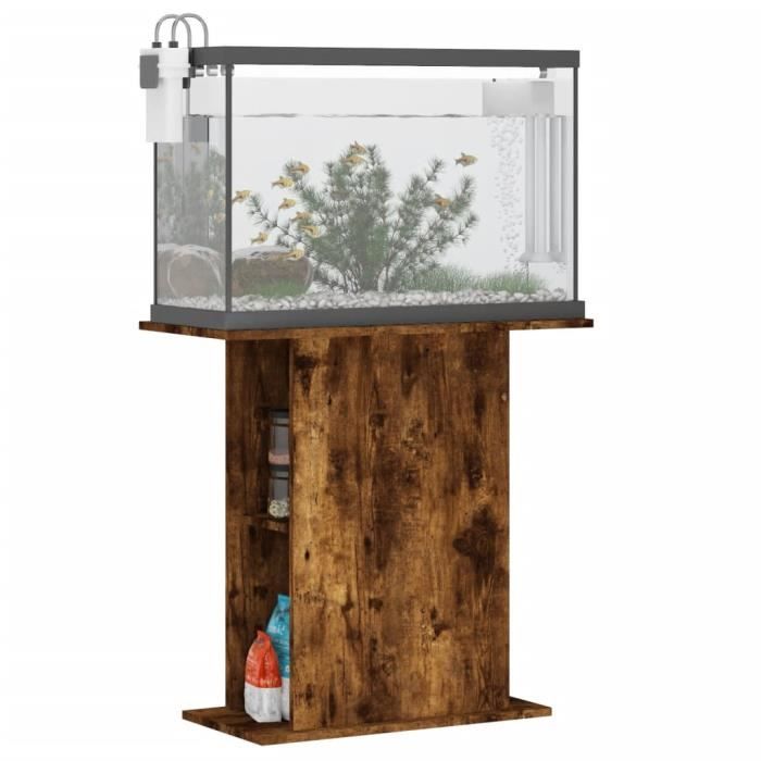 VidaXL Aquarium Stand Smoked Oak 36x75x72.5 Cm Engineered Wood 833652