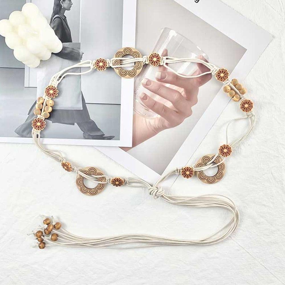 Versatile Chain Waist Bohemian Style Ethnic Style Belt Casual Waist Rope  for Women