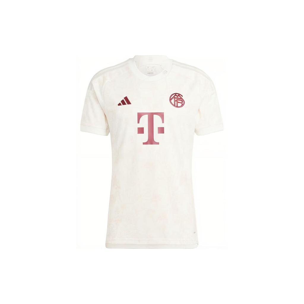 Adidas Fc Bayern 23/24 Third Jersey Floral Print Round Neck Short Sleeve Men Tops Han-Jade-White HR3725