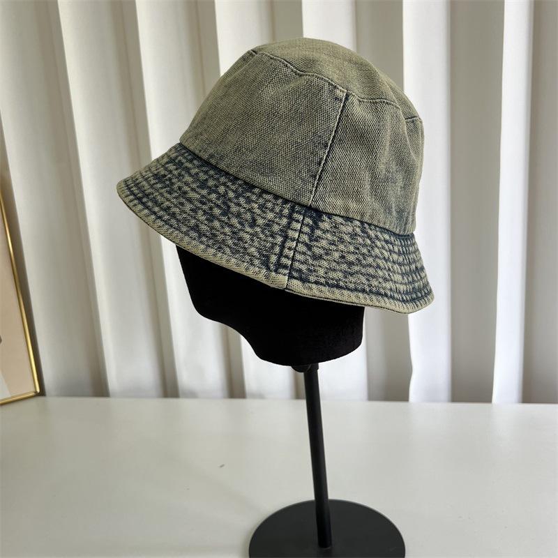 

Весенне-осенняя джинсовая панама однотонная вываренная женская модная ретро универсальная маленькая шляпка простая солнцезащитная шляпа-панама M（56-58cm）