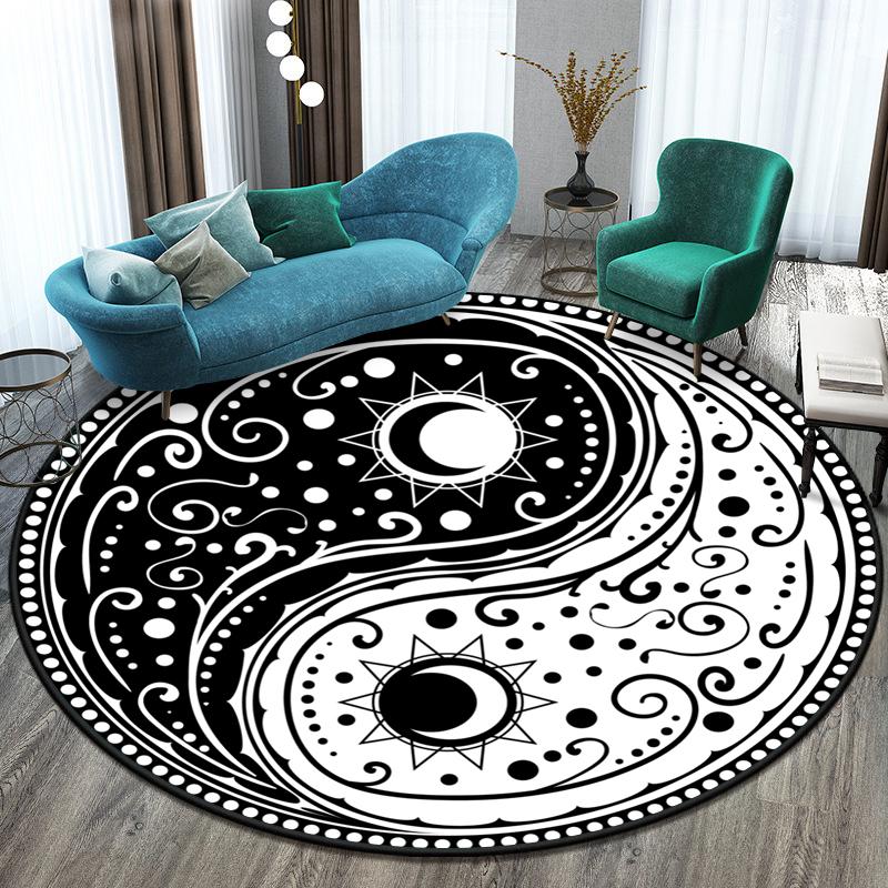 Schéma Tai Chi Bagua Kruhová podložka na koberce Malé koberečky do ložnice Koberec do umývárny Podložka pro domácí mazlíčky
