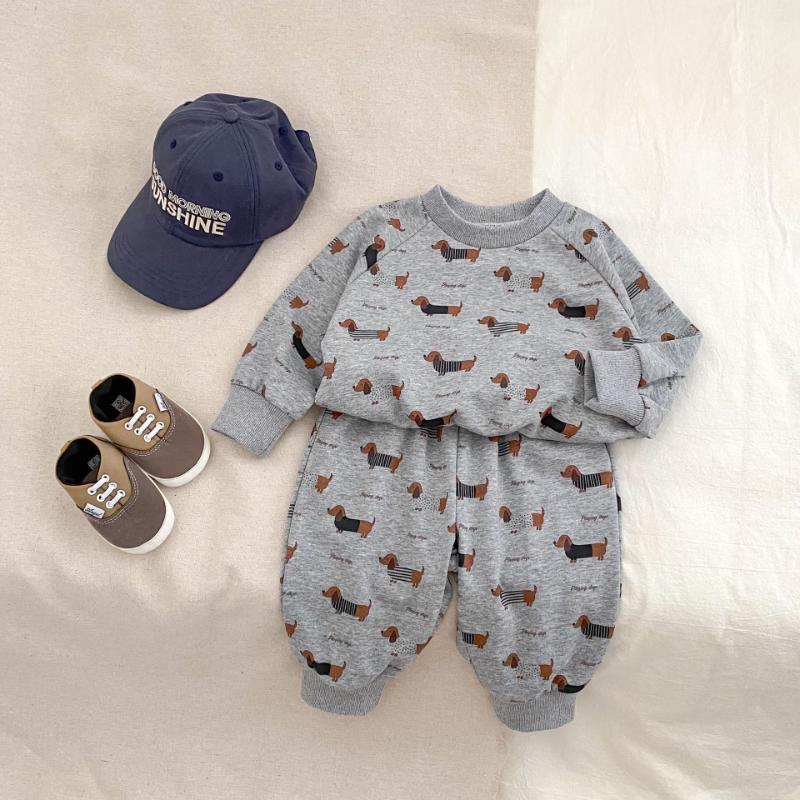 

Cayoudou Boys Dachshund Print 2-Piece Outfit 90CM