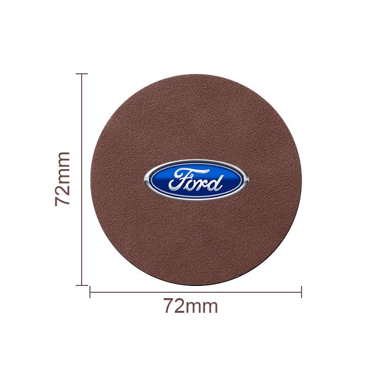 Badge Car Cup Coaster Waterproof Non-Slip Sift-Proof Spill Saucer For Ford Focus Mondeo Kuga Fiesta MK7 Escort Explorer Edge 2 4 MK2 MK4