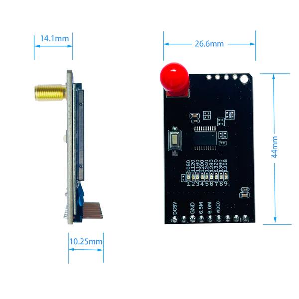 1.2G/1.3G VRX 800D Remote FPV VRX Professional Goggles AV Output 9CH Video Receiver