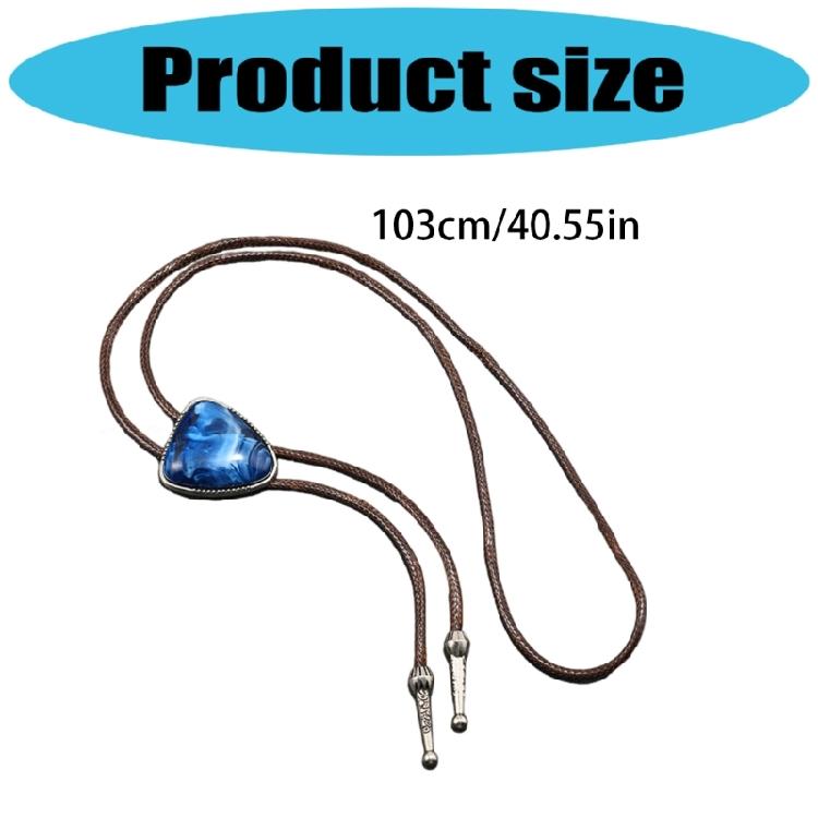 Multifunctional Bead PU Leather Necklace Practical Alloy Clasp Lightweight Jewelry Bolo Tie Neckwear Fashion Necktie