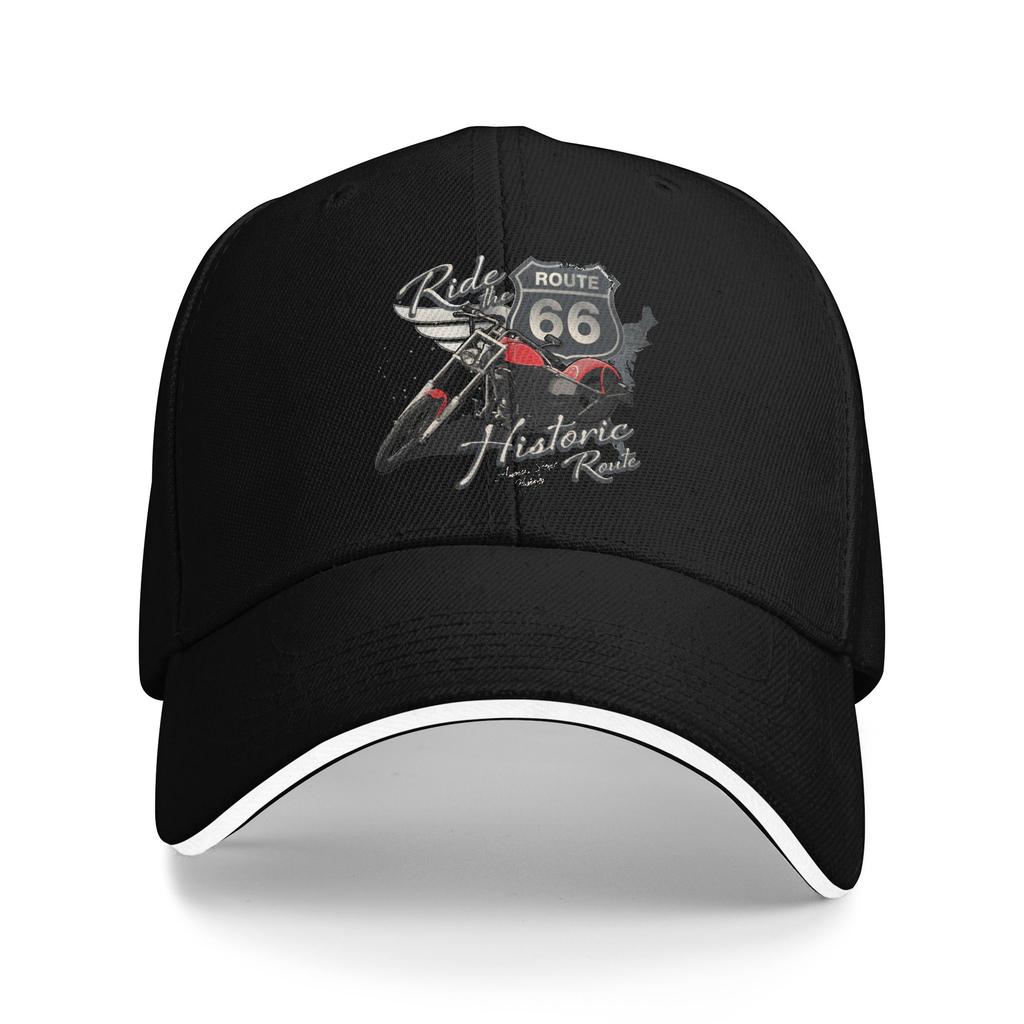 Personalized Americas Highway Route 66 Baseball Cap Hip Hop WoUnisex Unisexs Adjustable  Dad Hat Summer Snapback Caps