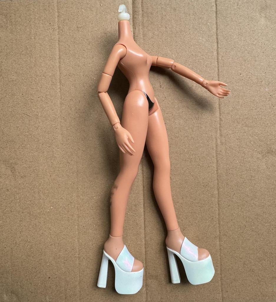 2001 Version Original Brazz Body Multi-Joints Movable Vintage Rare Face Doll Heads Doll Shoes DIY Parts