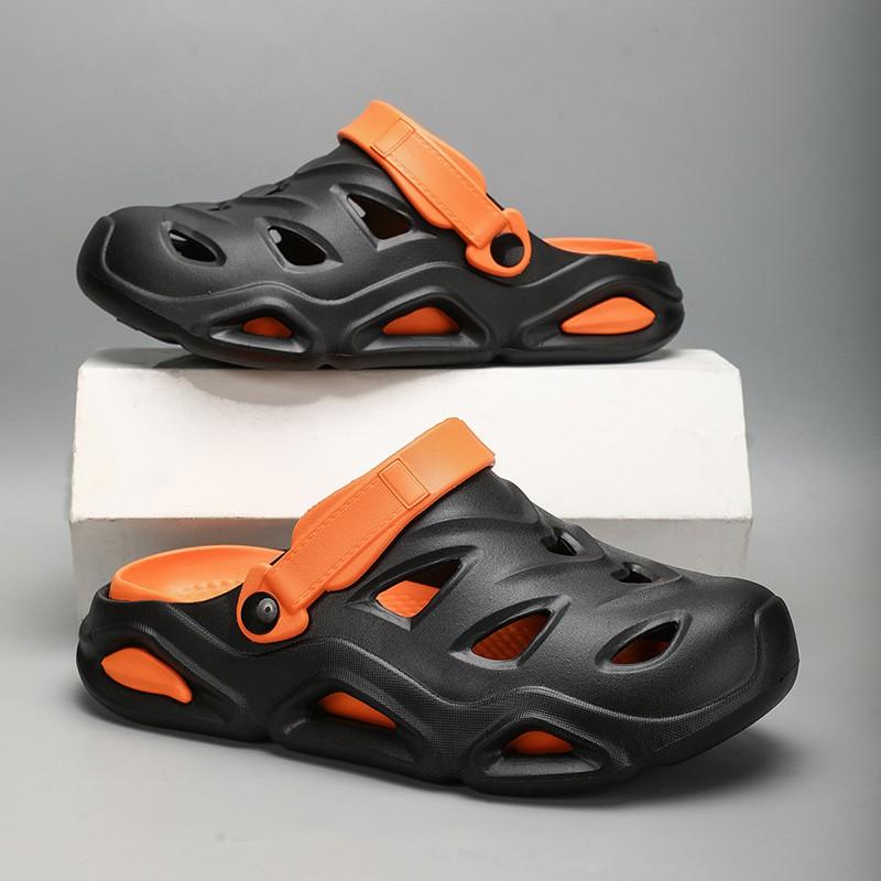 Kids Shoes Mens Open-Toe Slip-On Sandals With Closed Toe Thick Sole Non-Slip Breathable Beach Pool Casual Wear