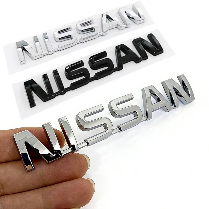 BYRDVE1 ABS Car Rear Trunk Bumper Emblem Letter Sticker for Nissan Tiida Sylphy Teana X Trail T30 Leaf T32 Almera Qashqai J10