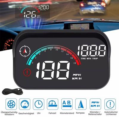 M22 Car Hud Head Up Display Universal Digital Gps Speedometer Hd Lcd Projection On Glass Windshield Projector For All Cars