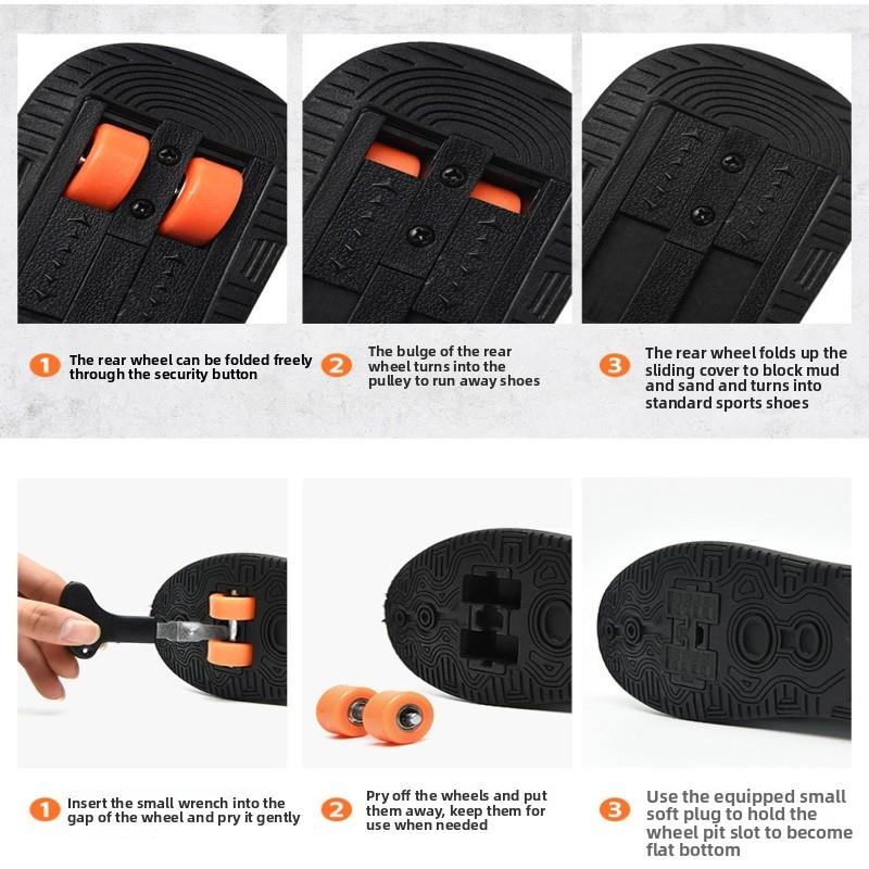Adult low-top roller skates four-wheel balance toy shoes teenagers birthday gift parkour sports shoes