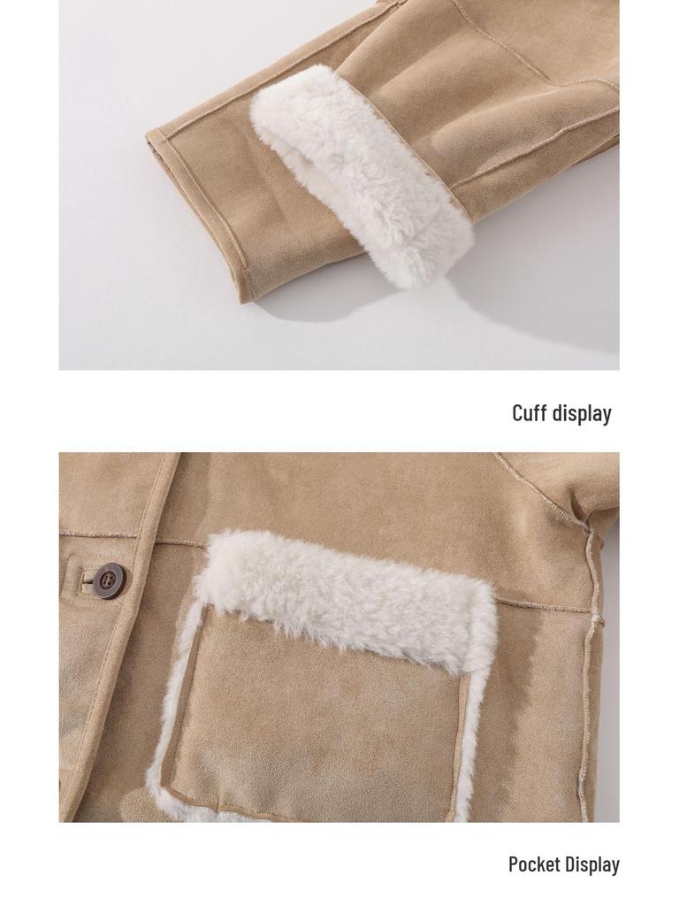 Yuxiang 2025 Winter Women’s Hooded Coat - Leather & Fur Fusion, Cat-Inspired Design
