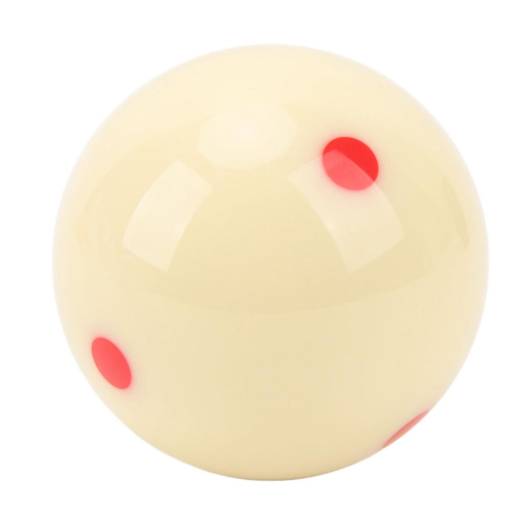 57mm White Billiard Cue Ball 6 Red Dots Anti Scratch Impact Resistant Pool Table Billiard Cue Ball