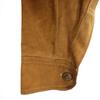 Vintage 70s Long Sleeve Suede Leather Shirt Brown Nubuck Men's Used