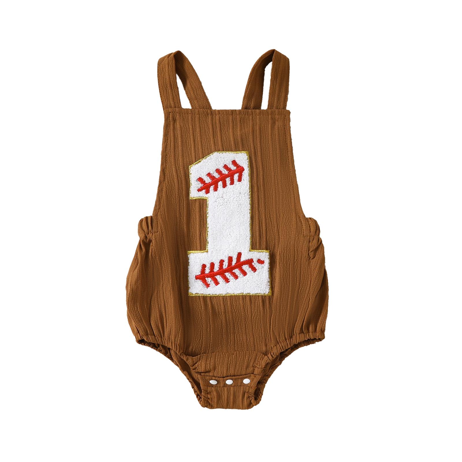 

Летний комбинезон для младенцев для девочек и мальчиков, без рукавов, с вышитыми буквами и пуговицами, повседневный комбинезон 12-18M хаки