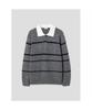 SHIFT.G Fuzzy Pattern Sweater Gray