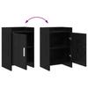 Nightstands 2 Pcs Black Oak 40 X 30 X 60 Cm Engineered Wood