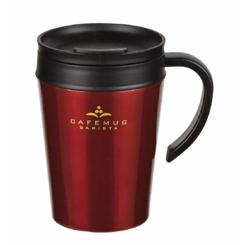 Pearl Metal Coffee Cherry Mug, 400ml, with Vacuum Lid, Cafe Mug Barista HB-3989
