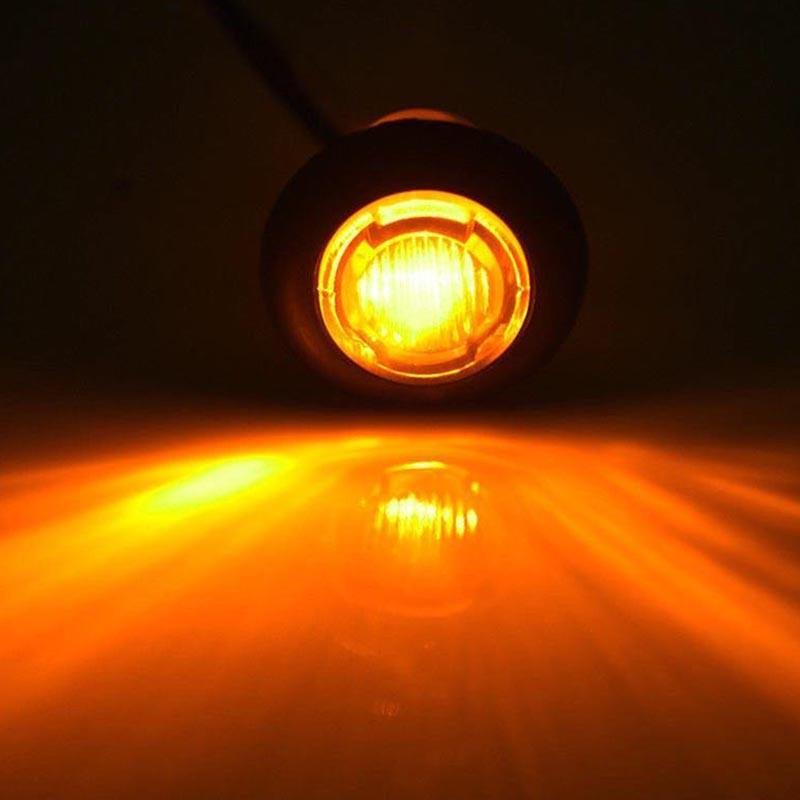 LeKauf 10 Luci LED Laterali Per Auto 1,9 Cm – Rosse, 12V/24V, IP68 Per Camper E Rimorchio