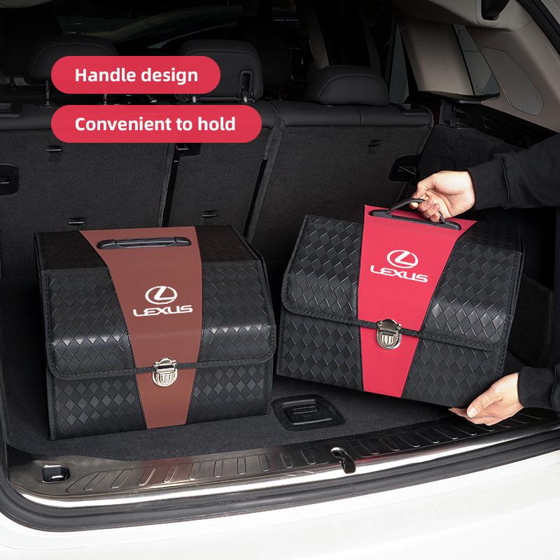 Car Oxford Cloth Leather Storage Box Car Trunk Sorting Suitcase For Lexus Fsport GS GX IS LS LX CT LC RC LBX NX RX 350h 450h ES HE5