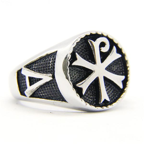 

Size 7-14 Cool 316L Stainless Steel Fashion Jewelry Cross Ace Ring Vintage Man s Ladies Cross Ring 13