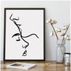 Romantische Liebespaar-Linien-Poster, Küssen, Umarmen, Hände halten, Leinwandgemälde und Drucke, Wandkunst, Bilder für Wohnzimmer-Dekoration