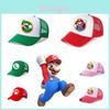 Kreslený klobouk Super Mario Brothers pro děti, prodyšný, s ochranou proti slunci, ideální pro všechna roční období