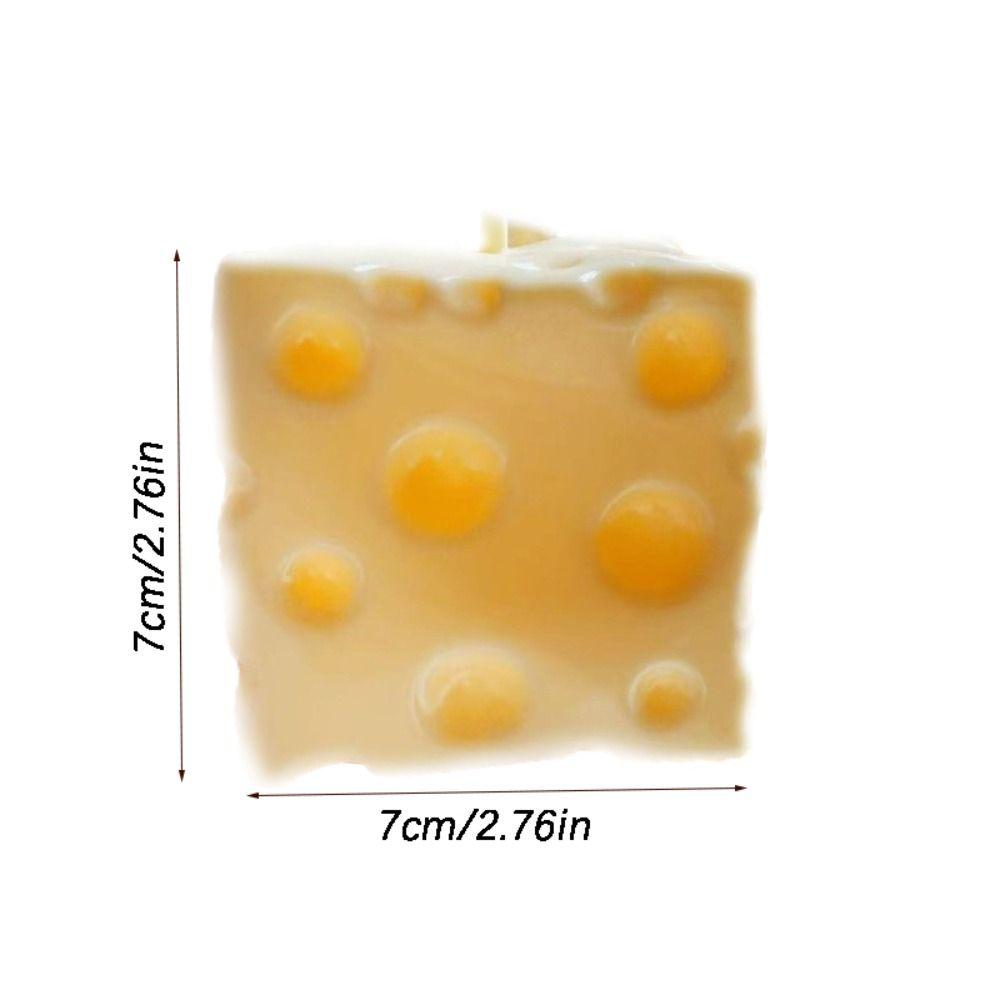 Shapeable Jumbo Cheese Cube Stress Ball Squishy Texture Anti-Stress Cheese Squeeze Fidget Non-Bounce ASMR Sensory Stress