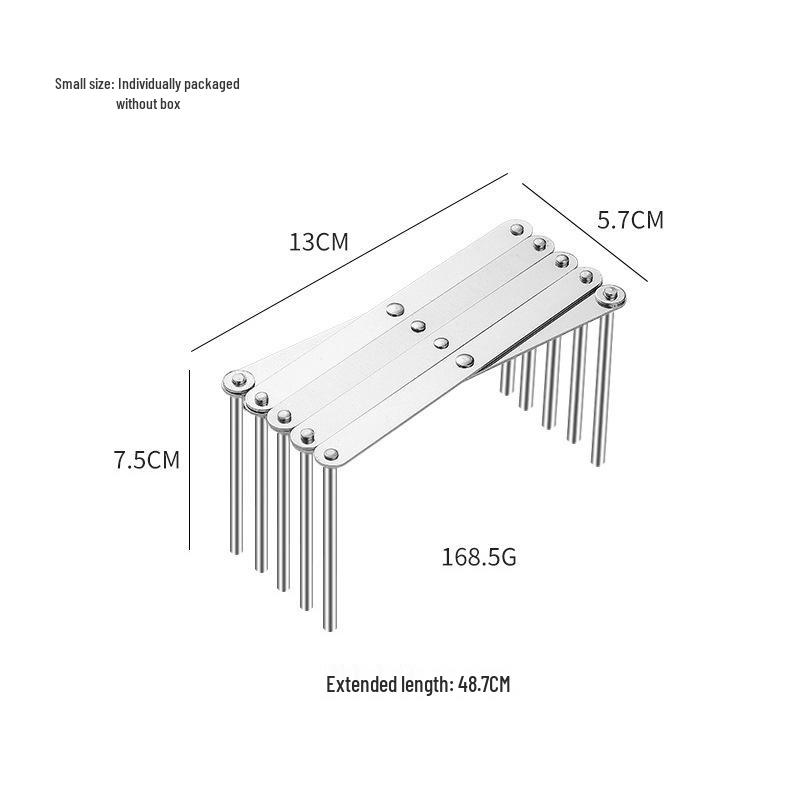 430 Stainless Steel Multi-Functional Retractable Pot Lid, Steamer, Bowl, and Dish Storage Rack.