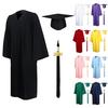Unisex Matte Graduation Cap And Gown Set with 2026 Year Tassel Charm for Middle School High School College Graduates