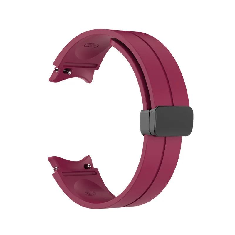 No Gap Silicone strap For Samsung Galaxy watch 7/6/5/4 40 44mm 5 Pro 45 Original Magnetic bracelet band For Watch 4 Classic belt