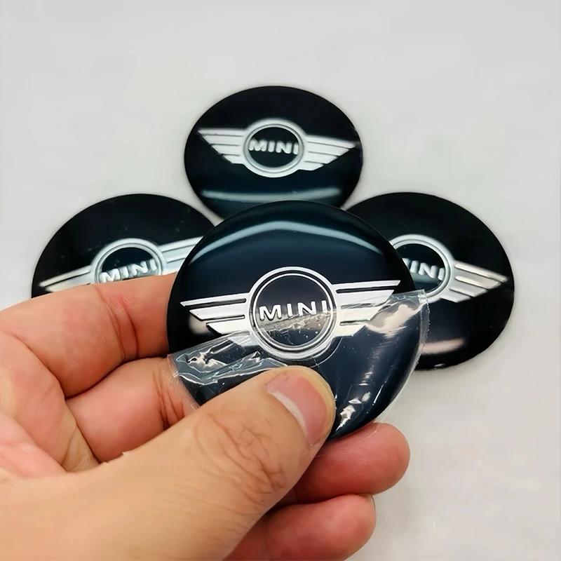 For MINI 4PCS 56mm Car Badge Wheel Center Cover Stickers Hub Caps Decal Cooper S JCW WORKS R57 R58 R59 R55 R56 F55 F56 R60 R50 TE1
