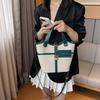 Niche Design Retro Canvas Hand-held Bucket Bag for Women's Spring and Summer New Items Ins Fashion Vegetable Basket Crossbody Bag