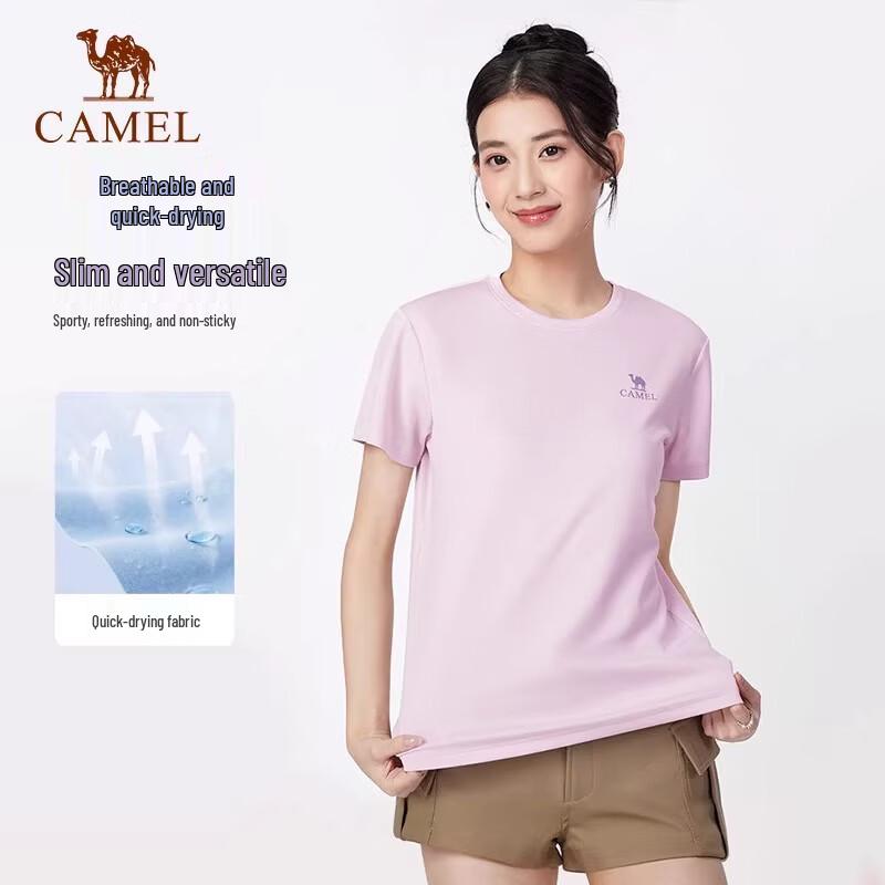 CAMEL Women s Quick-Dry Round Neck T-Shirt S