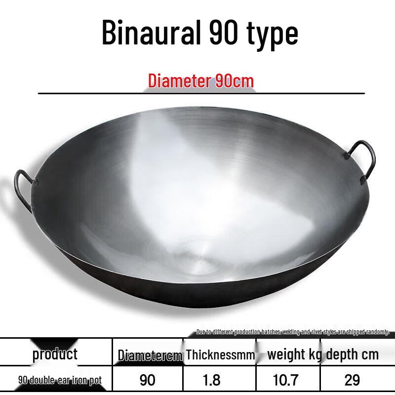Yongduo Commercial Round Bottom Iron Wok
