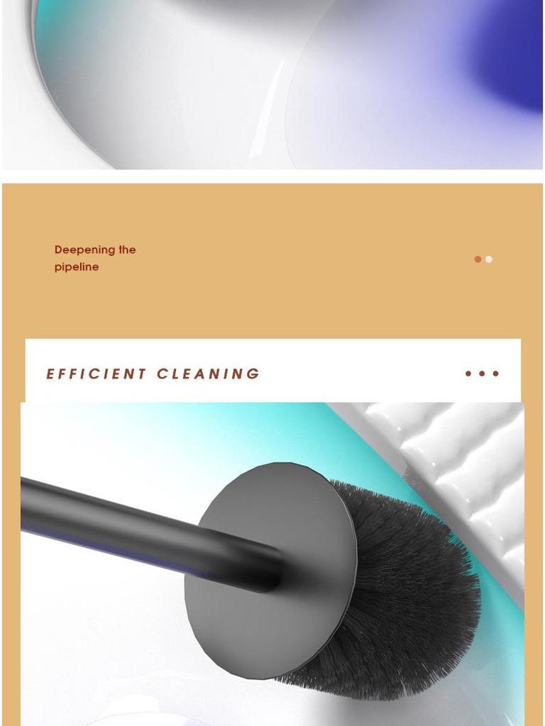 Universal Long-Handle Toilet Brush with Replaceable Head - No Dead Angles for Bathroom Cleaning.