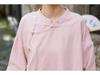 Vintage-Inspired Cotton Linen Qipao: Frog Button Women's Long Shirt