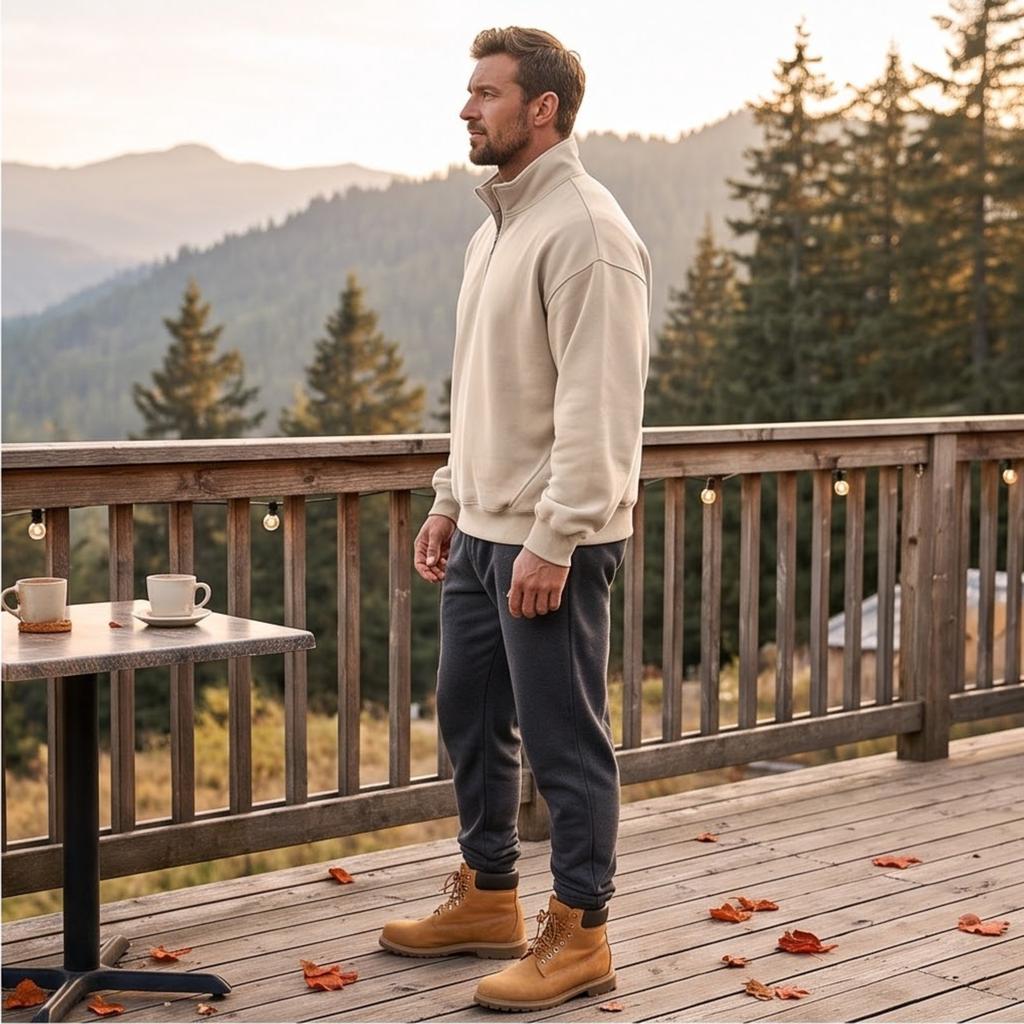 Sudadera de Talla Grande para Hombre Ajuste Holgado Manga Larga Informal Pullover para Otoño Invierno