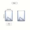 6.76oz High Borosilicate Glass Whiskey Glasses 3D Mountain Design   Cocktails Scotch Bourbon Vodka Tequila More for Home Decor