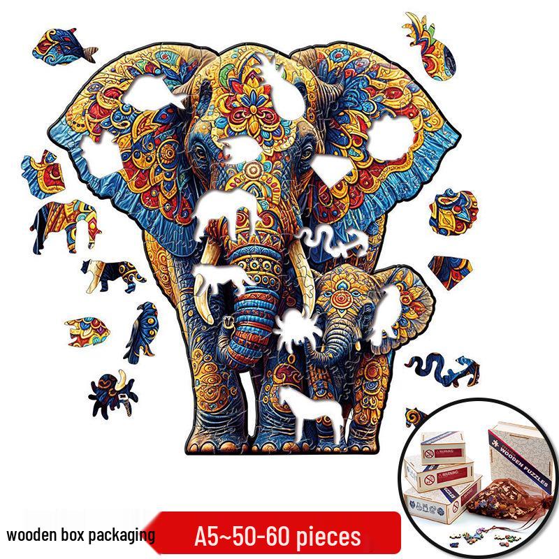 Irregular Animal Dog Penguin Wooden Puzzle in Stock