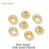 4mm/5mm 18K Gold Plated Brass Beads Caps Spacer Beads For Jewelry Making,Caps For Beads,Caps For Bracelet,DIY Jewelry Findings