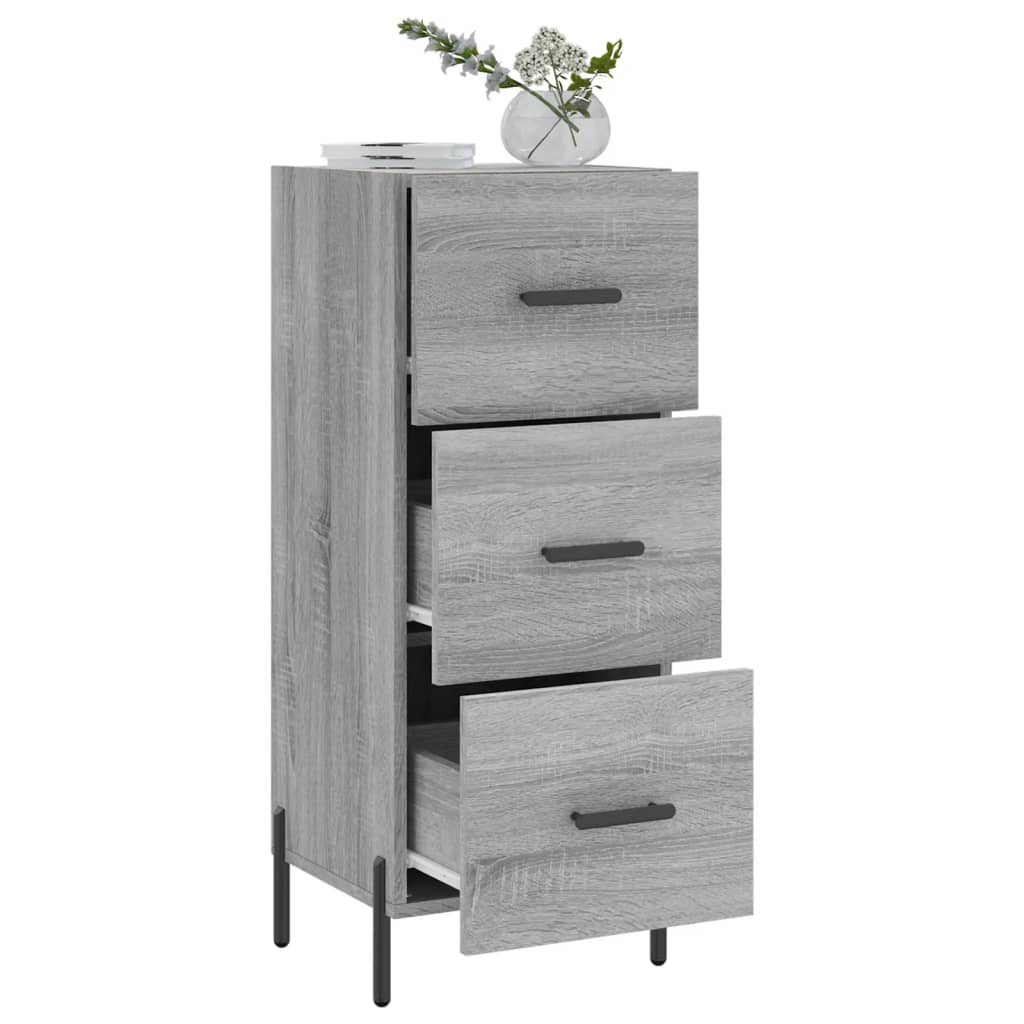 Vidaxl Cabinet, Sonoma Grey Oak, 34.5X34X90 Cm Material Wood-Based