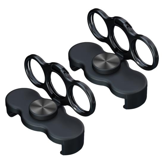 Yousheng 1/2Pcs Dual-Ring Three-Finger Back Clip Holder Multipurpose Foldable Phone Grip Holder 360 Degrees Rotation Cell Phone Ring Holders Stand