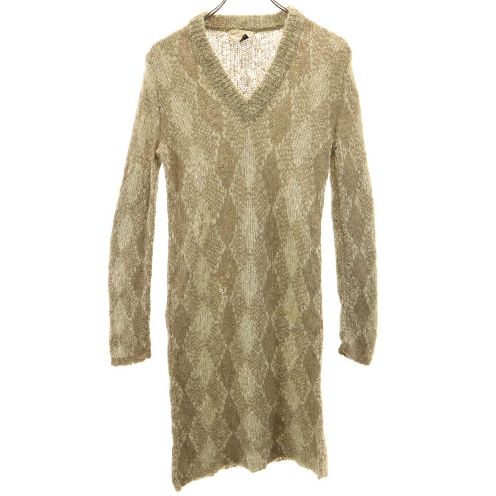 BOEPPLE SPORTSWEAR 60s Vintage Wool Blend Long Sleeve Long V-neck Sweater Women Used