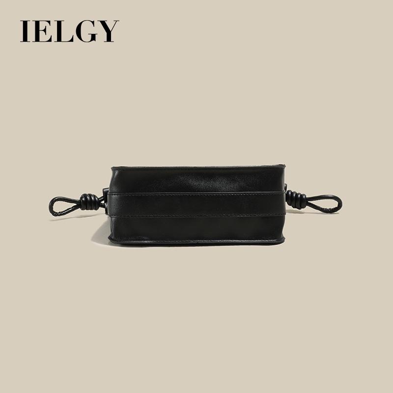 IELGY Exquisite Pleated Crossbody Bag with Adjustable Drawstring