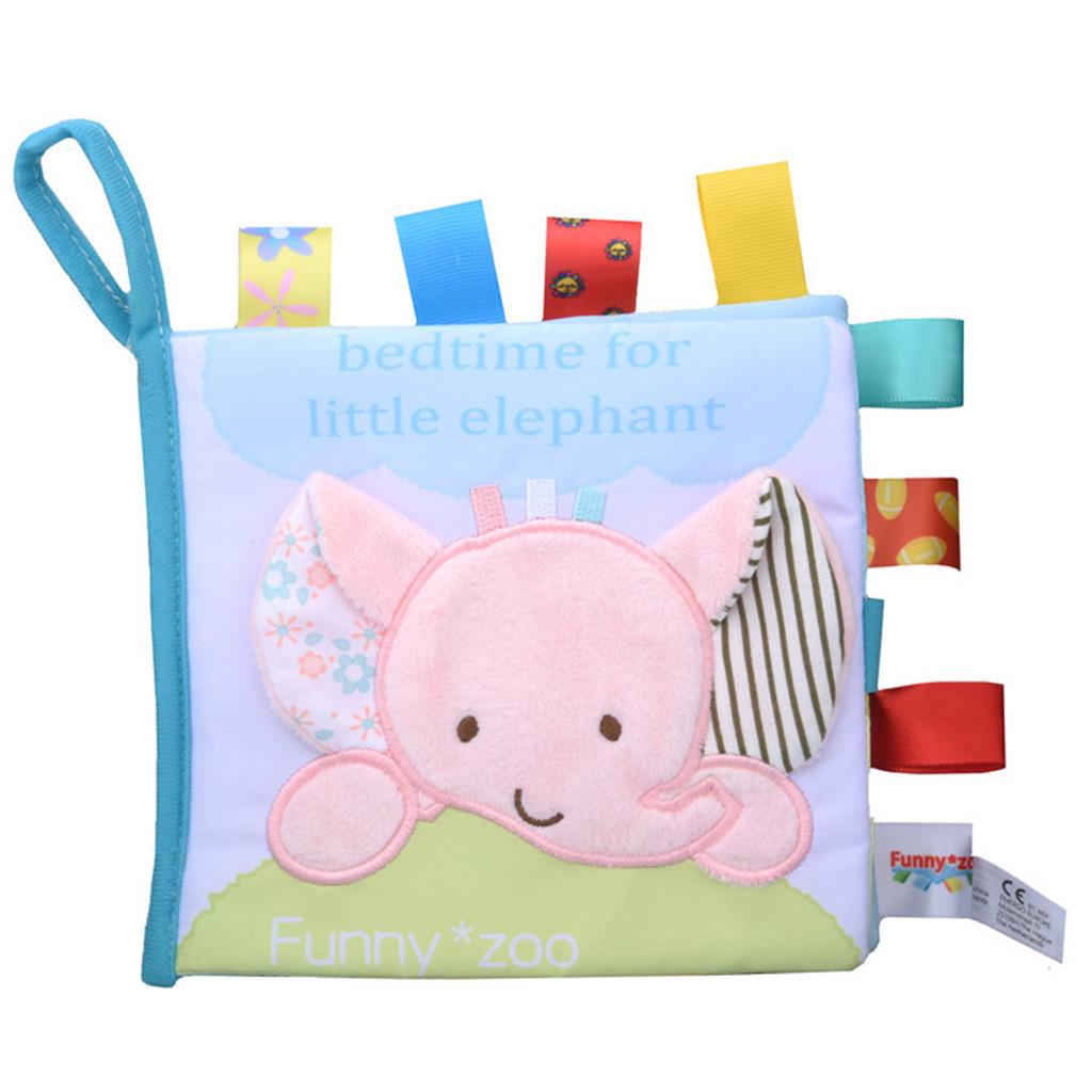 Baby Kids Intelligence Development Cloth 3D  Tail Book Educational Toy