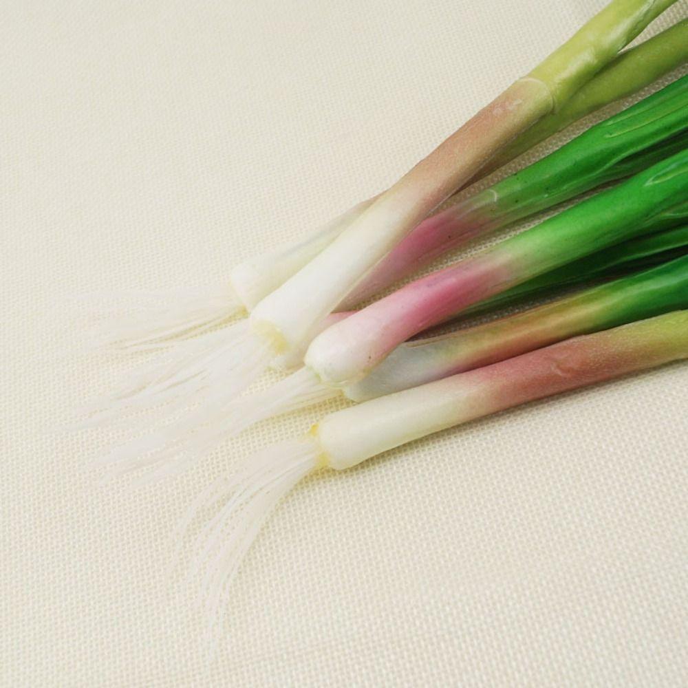 Realistic Artificial Green Onion PU Imitation Scallions Model Simulation Vegetable  Sketch